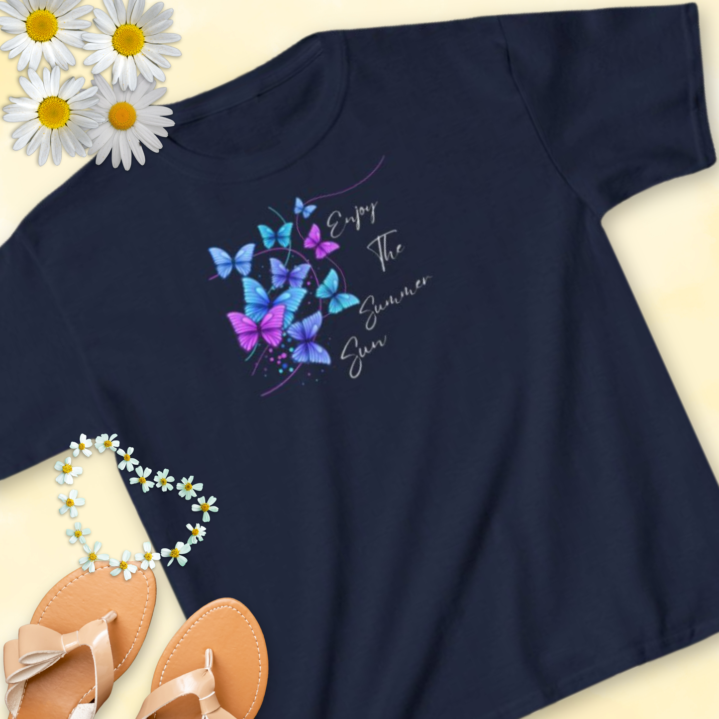 Enjoy The Summer Sun Butterflies - Kids Tee