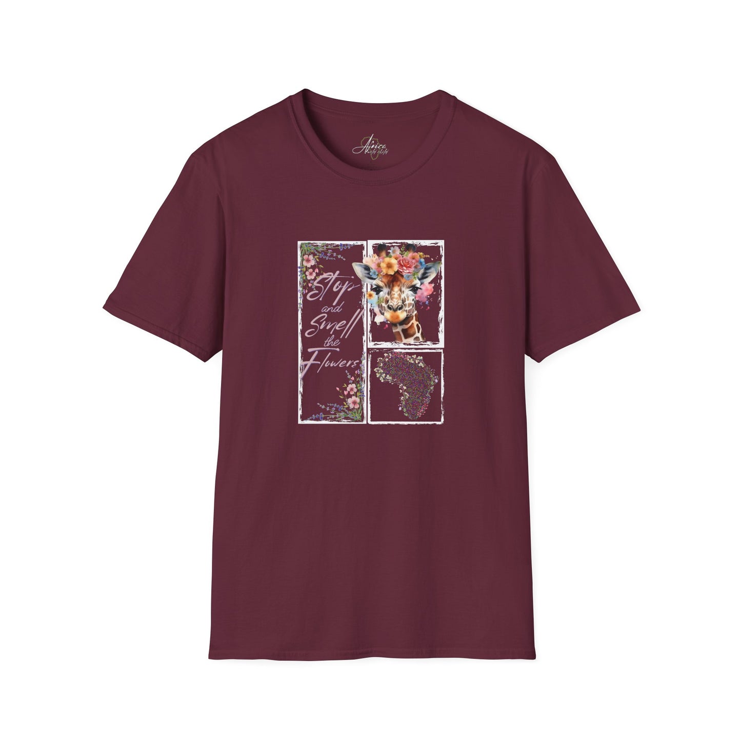 Mommy & Me Bundle - Smell the Flowers Matching Tees in Maroon
