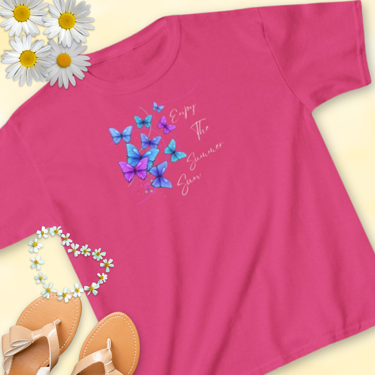 Enjoy The Summer Sun Butterflies - Kids Tee