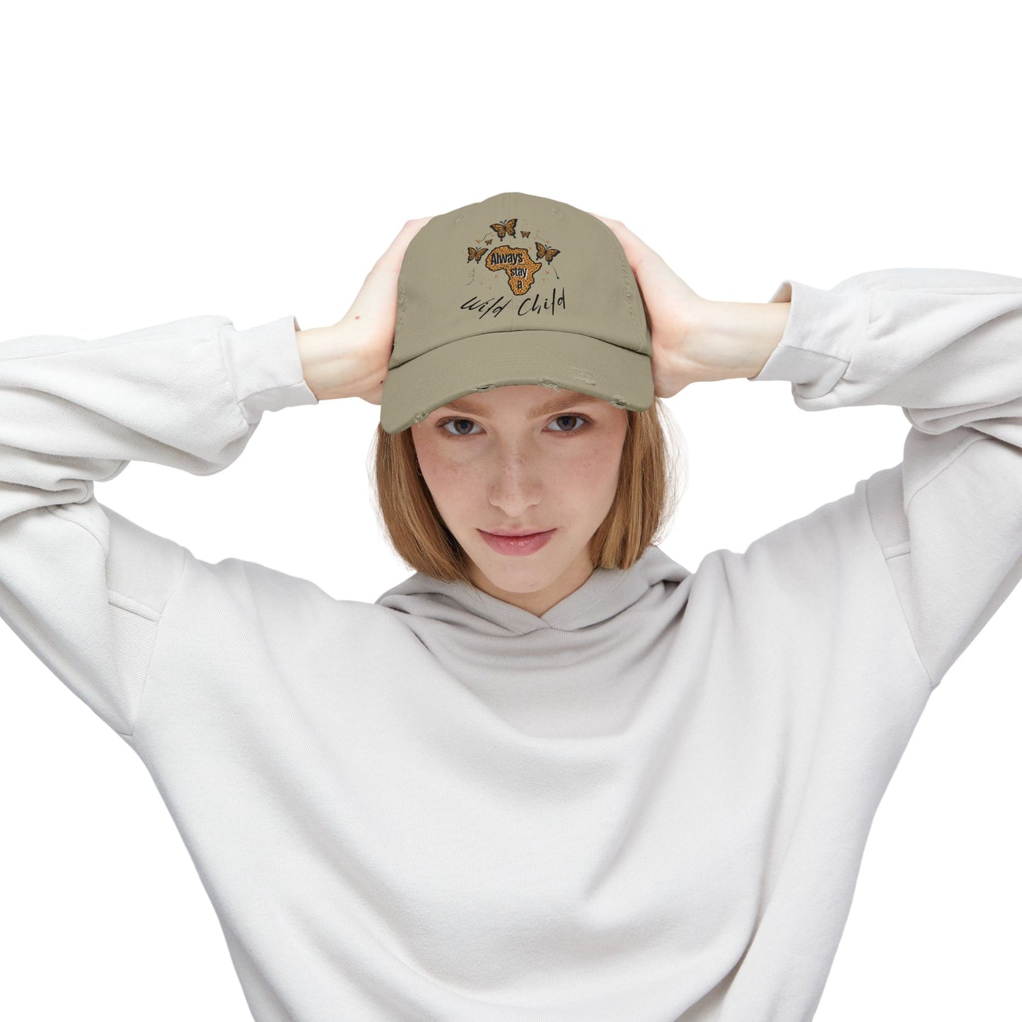 Wild Child Butterflies - Adult Distressed Cap
