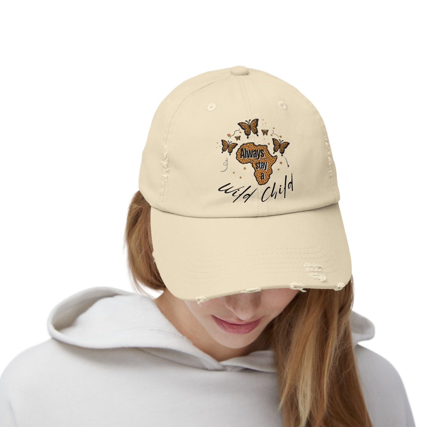 Wild Child Butterflies - Adult Distressed Cap