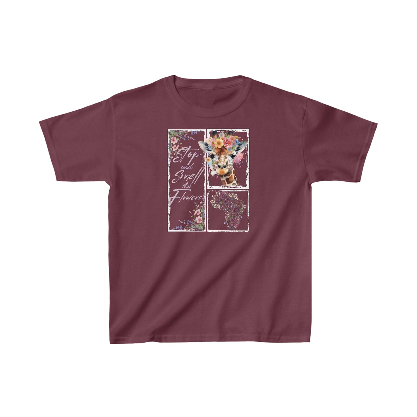 Mommy & Me Bundle - Smell the Flowers Matching Tees in Maroon