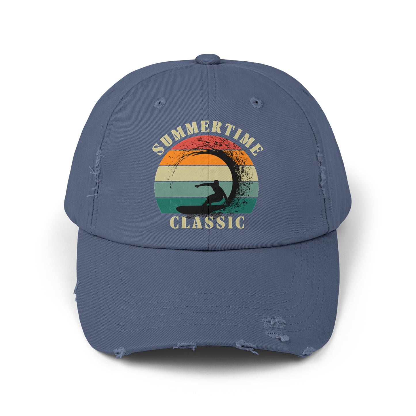 Surfing Summertime Classic Distressed Cap