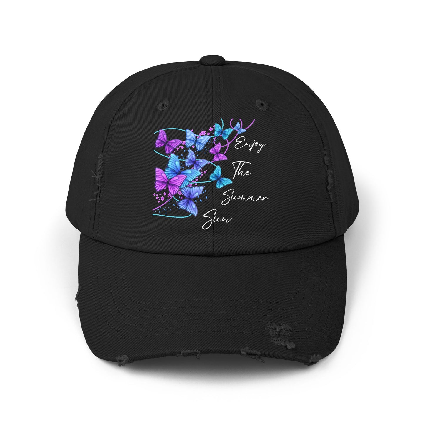 Enjoy the Summer Sun - Adult Distressed Cap