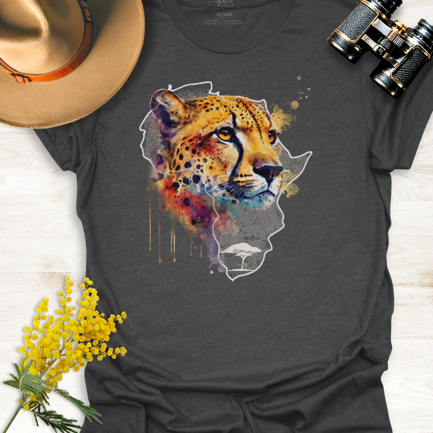Africa Rainbow Cheetah - Adult T-Shirt