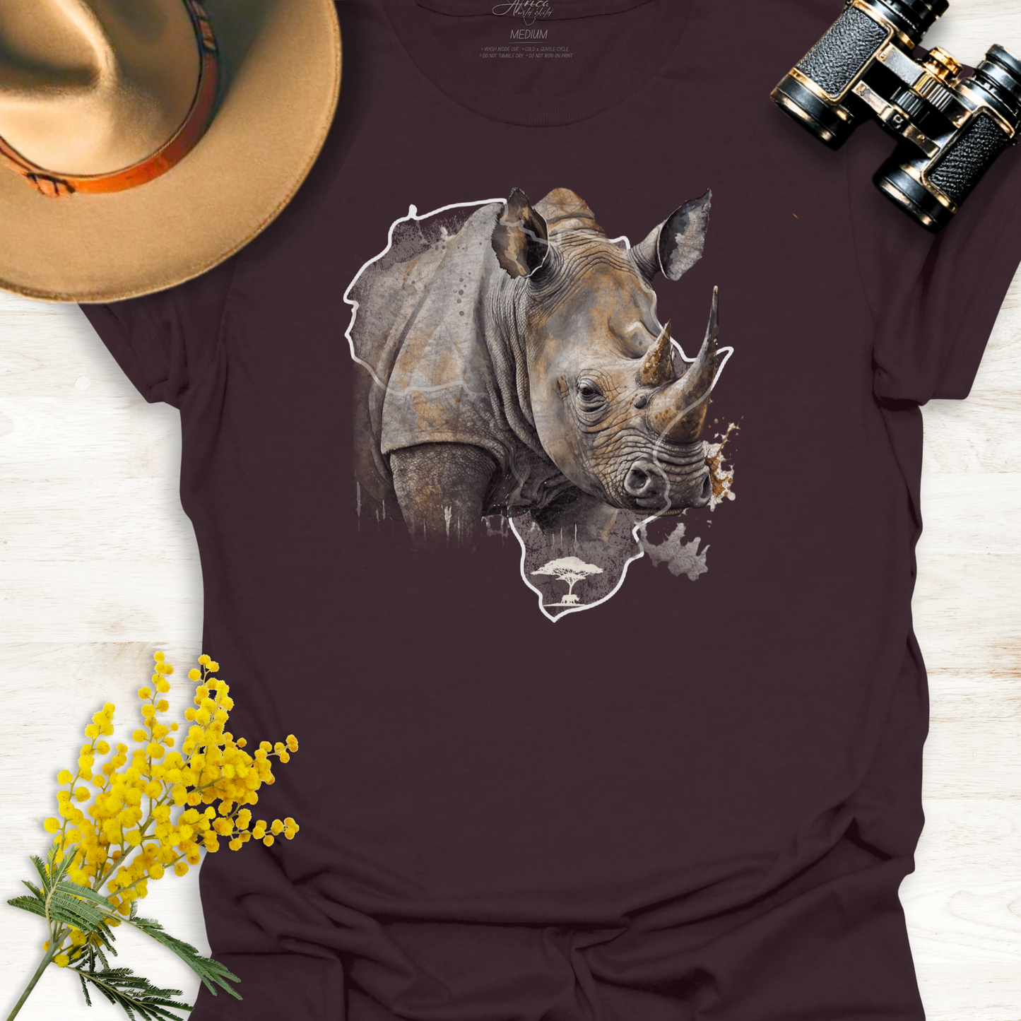 Africa Rhino - Adult T-Shirt