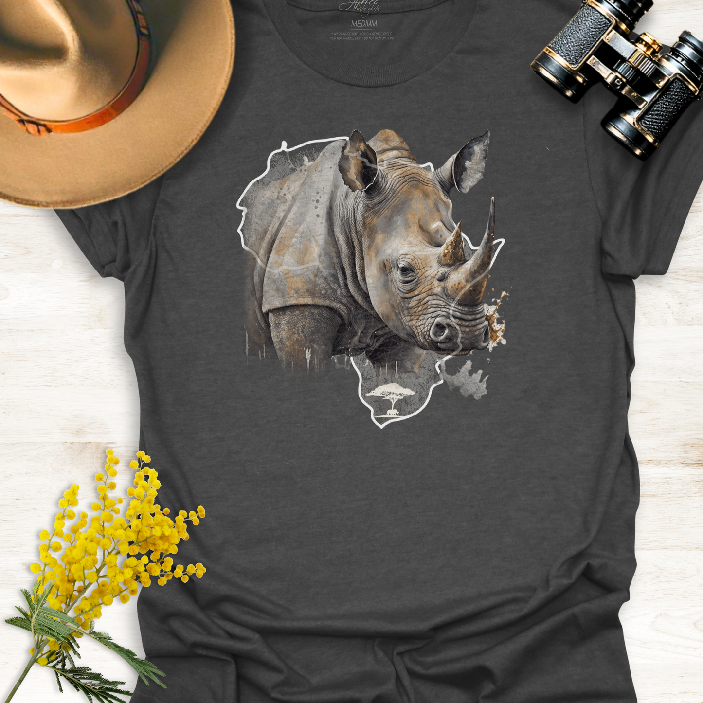 Africa Rhino - Adult T-Shirt