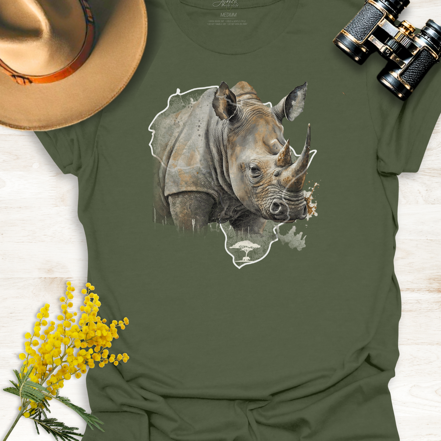 Africa Rhino - Adult T-Shirt