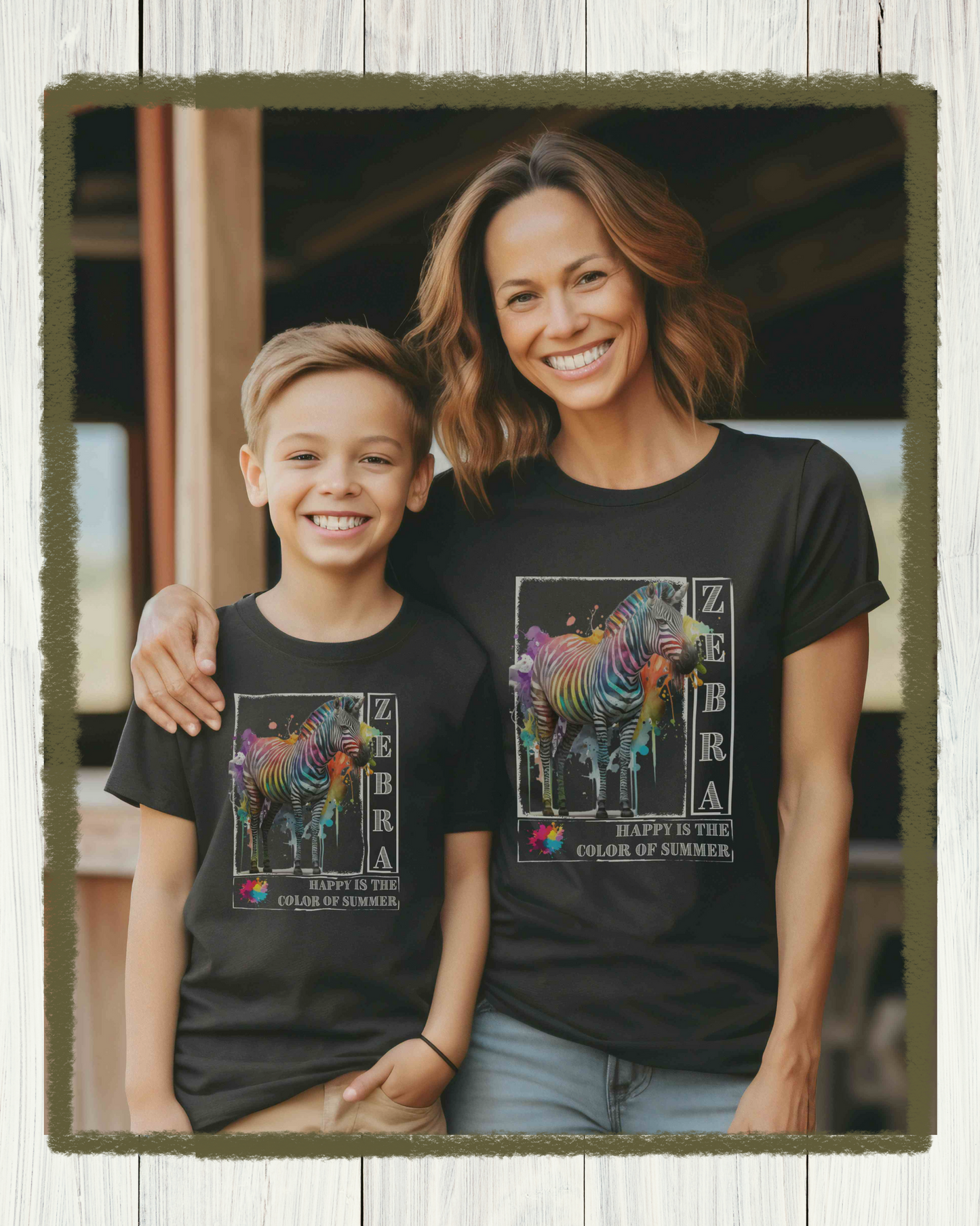 Mommy & Me Bundle - Color of Summer Matching Tees in Black