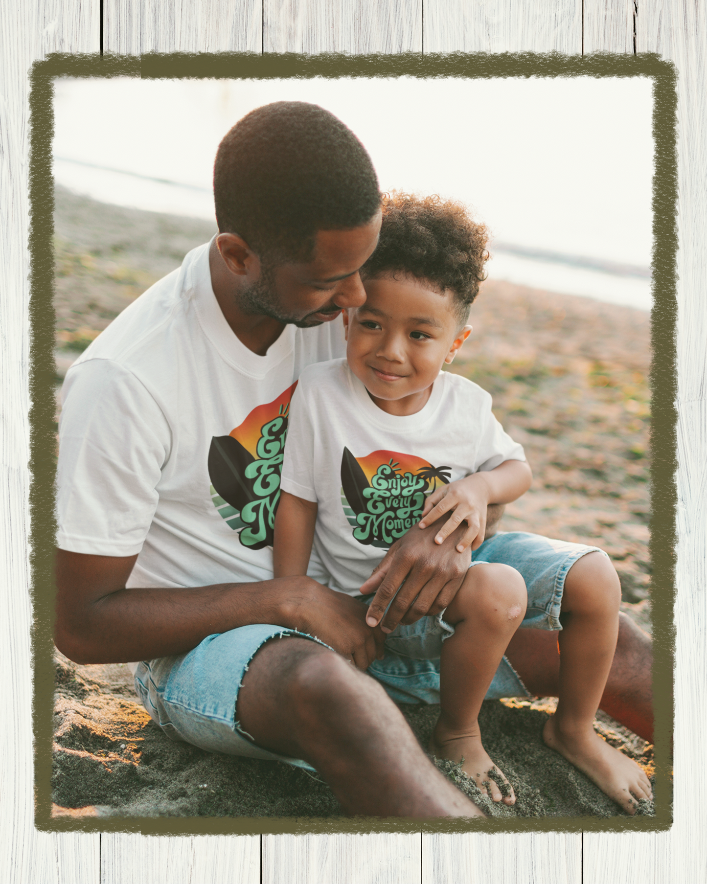 Daddy & Me Bundles - Enjoy Every Moment Matching Tees in White