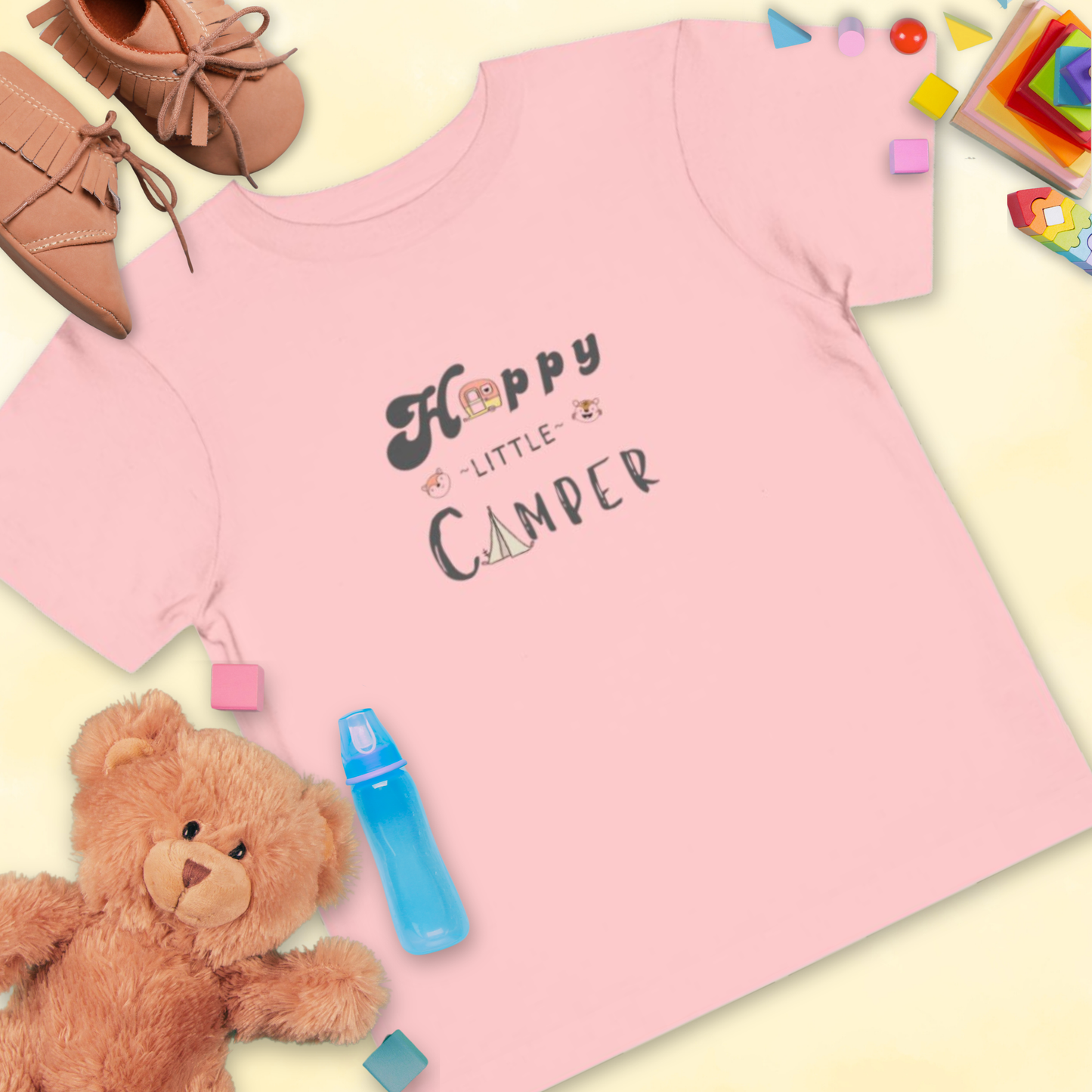 Happy Little Camper Animals - Toddler T-shirt