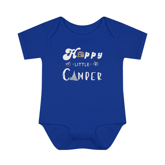 Happy Little Camper Animals - Infant Baby Rib Bodysuit