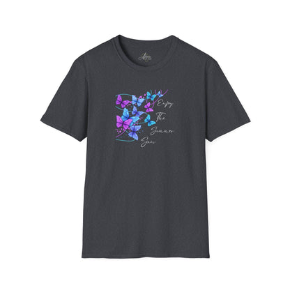 Enjoy The Summer Sun Butterflies - Adult Heavy Cotton Tee