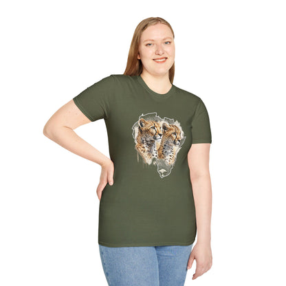 Africa Cheetahs - Adult Heavy Cotton T-shirt