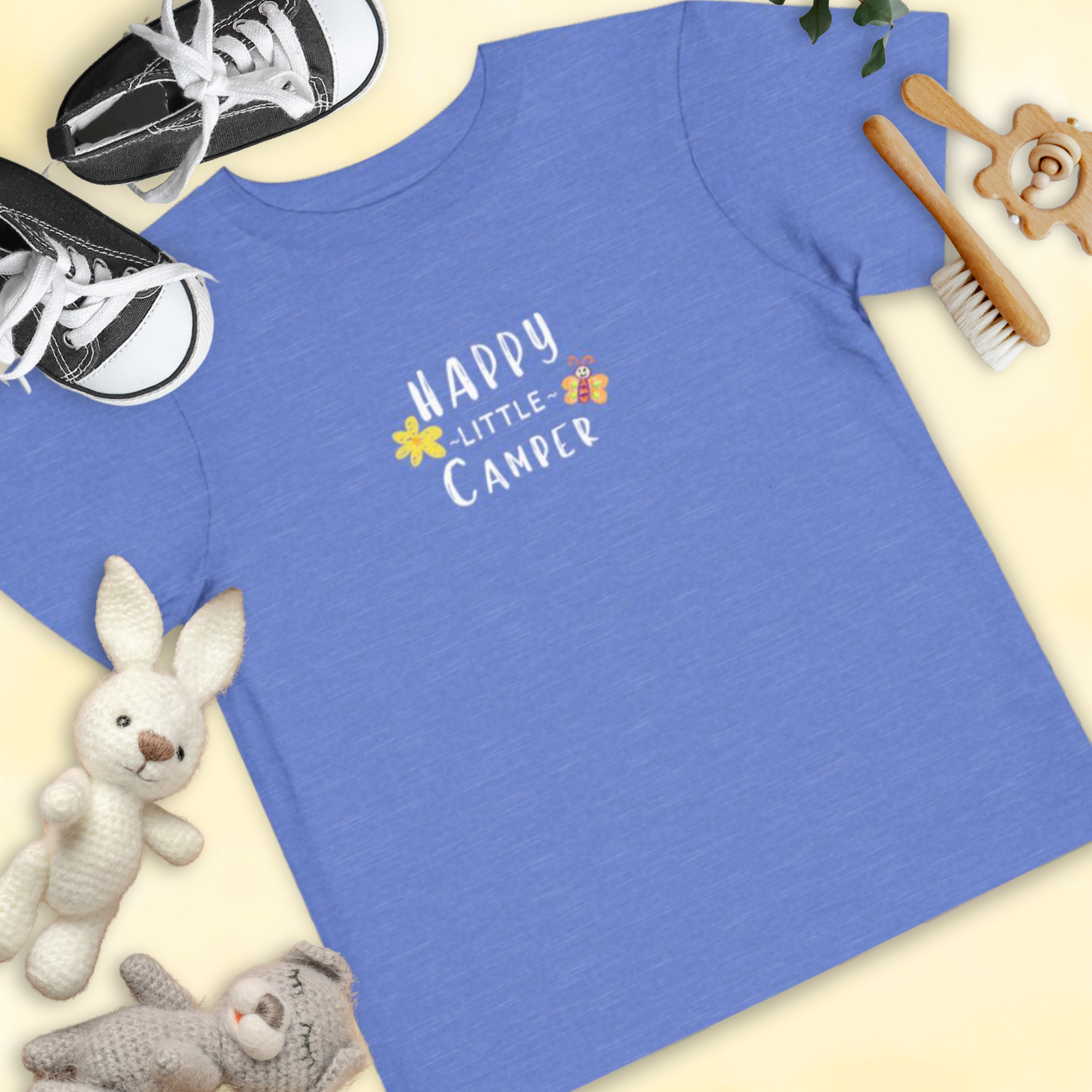 Happy Little Camper - Flower Butterfly - Toddler T-shirt