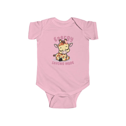 Energy Saving Giraffe with flower - Fine Jersey Bodysuit