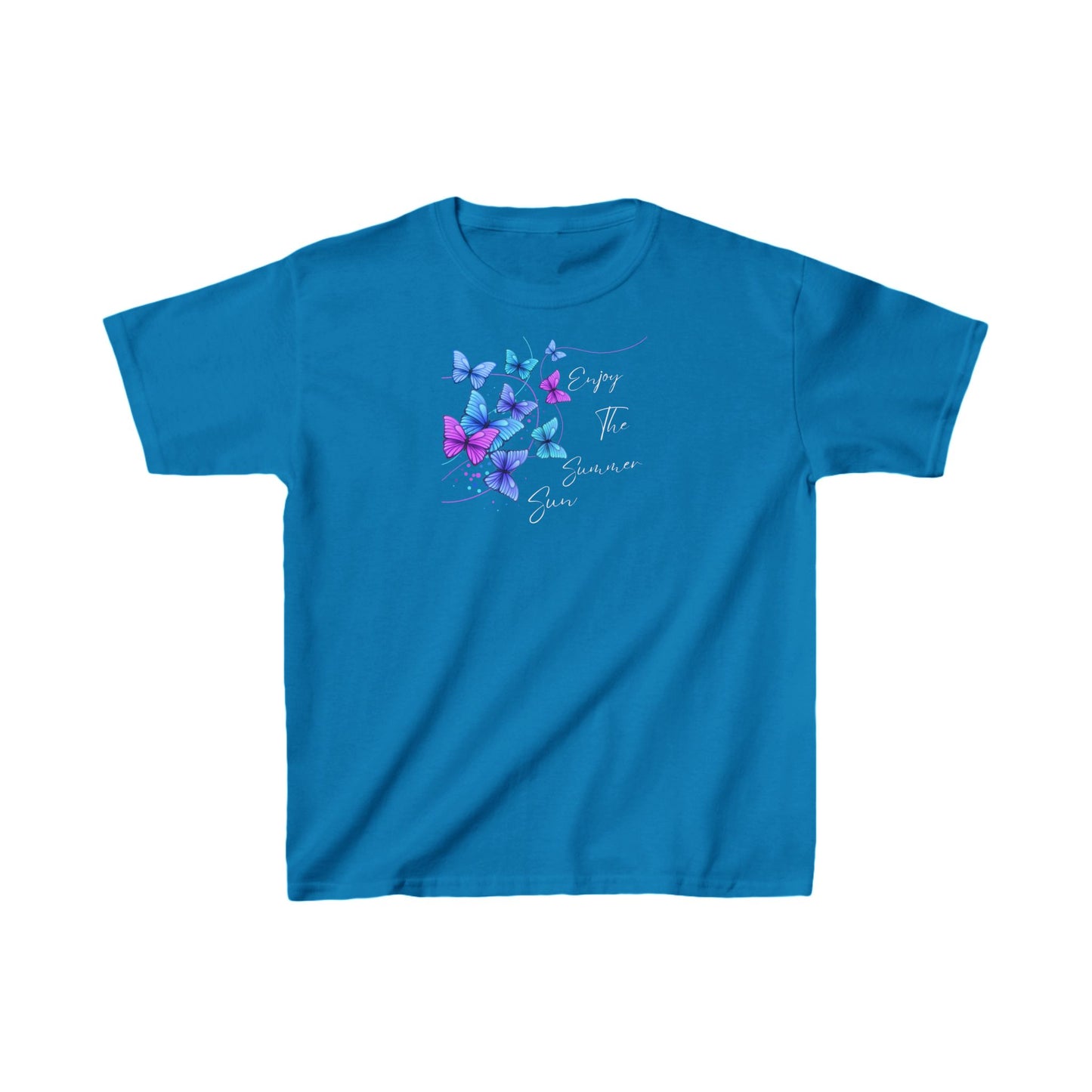 Enjoy The Summer Sun Butterflies - Kids Heavy Cotton Tee