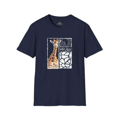 Giraffe Wild Child - Adult Heavy Cotton Tee