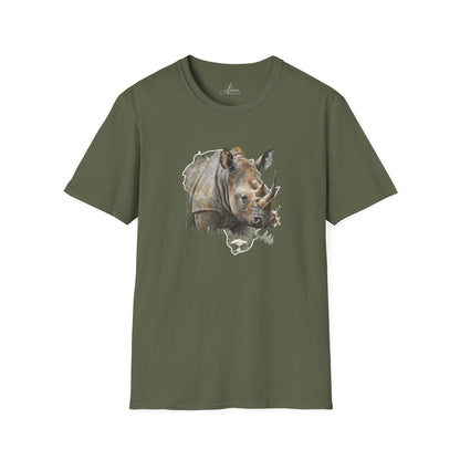 Africa Rhino  - Adult Softstyle T-Shirt