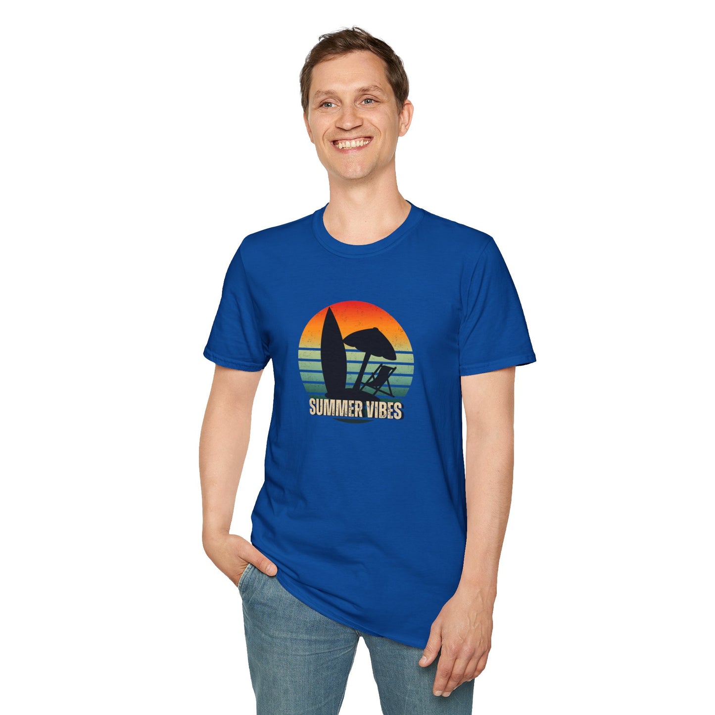 Retro Summer Vibes - Adult Heavy Cotton Tee