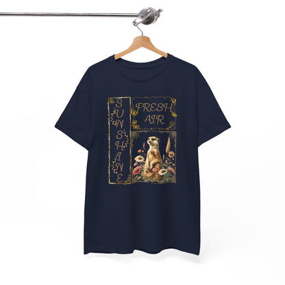 Sunshine & Fresh Air Meerkat - Adult Heavy Cotton Tee