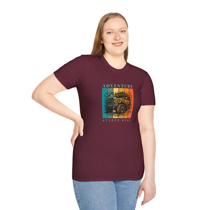 Adventure Starts Here - Adult Heavy Cotton Tee