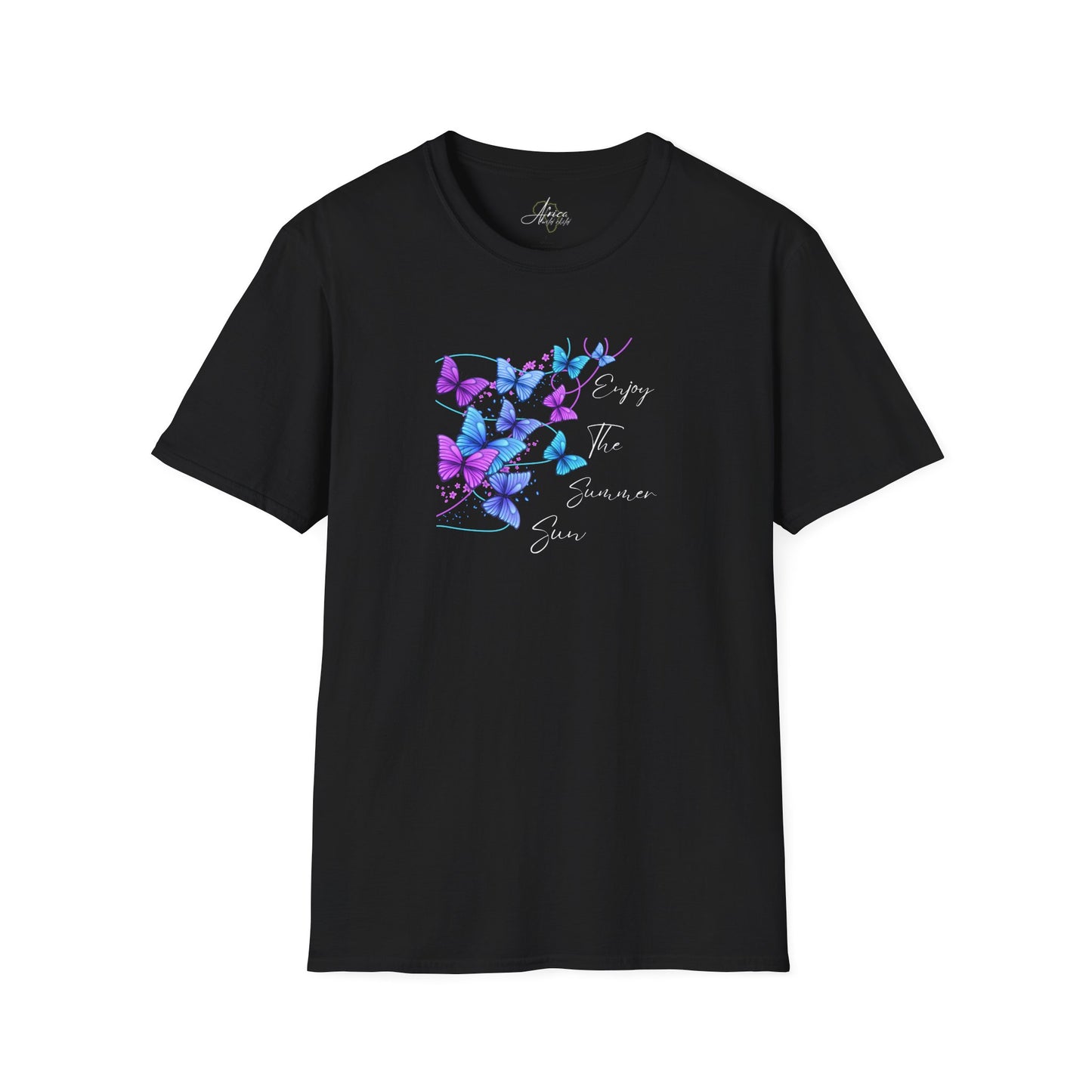 Enjoy The Summer Sun Butterflies - Adult Heavy Cotton Tee