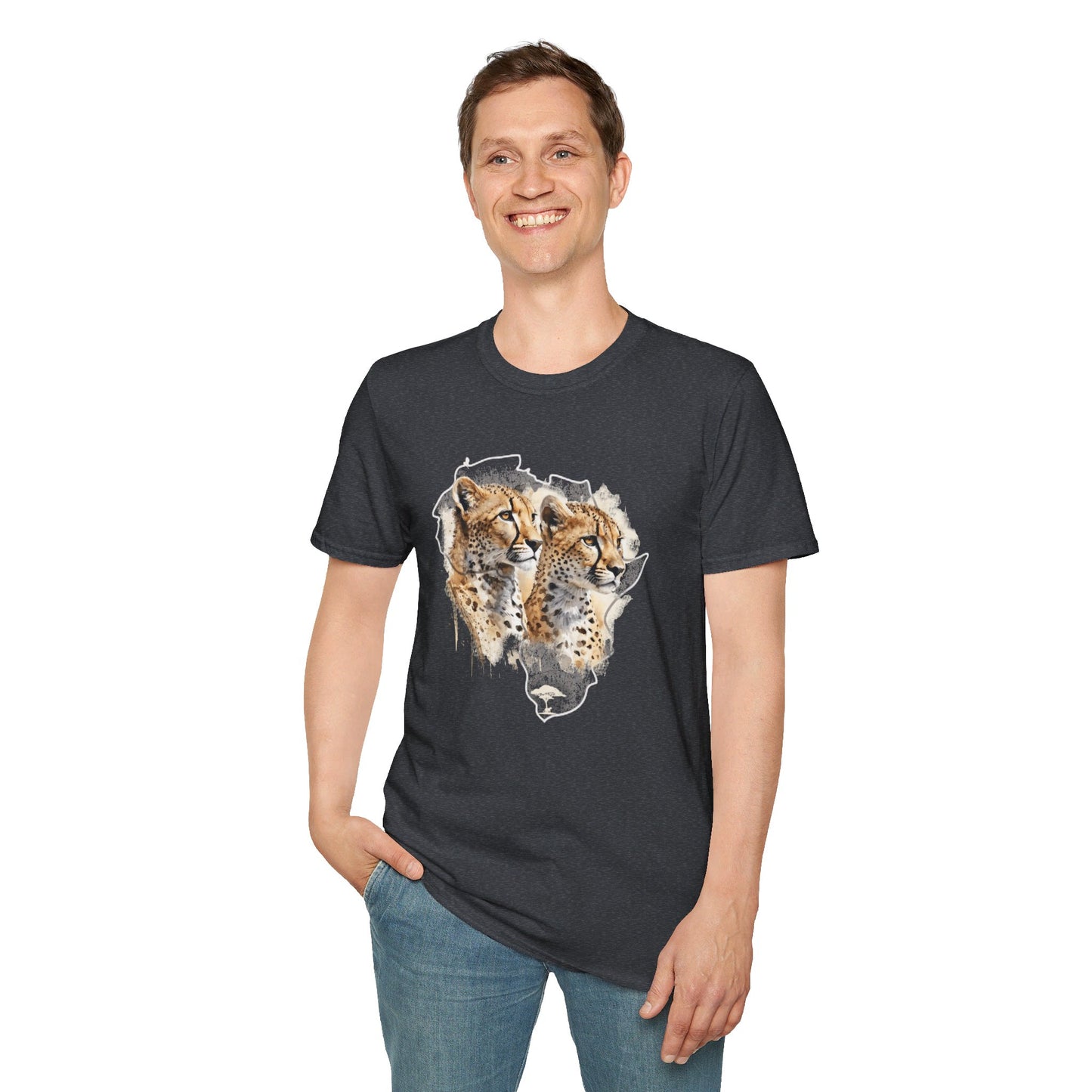 Africa Cheetahs - Adult Heavy Cotton T-shirt