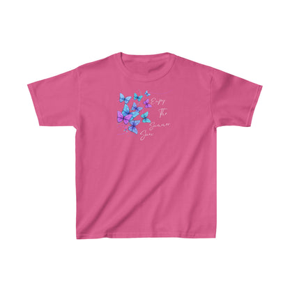 Enjoy The Summer Sun Butterflies - Kids Heavy Cotton Tee