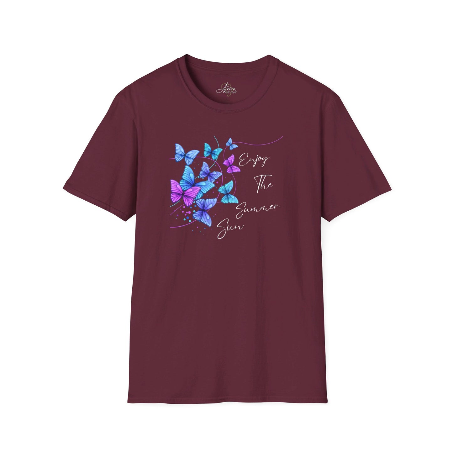 Enjoy The Summer Sun Butterflies - Adult Heavy Cotton Tee