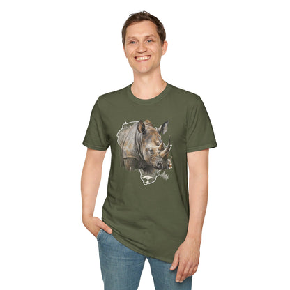 Africa Rhino  - Adult Heavy Cotton Tee