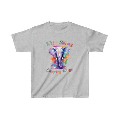 Elephant Wild Sunny Camping Days - Kids Heavy Cotton Tee