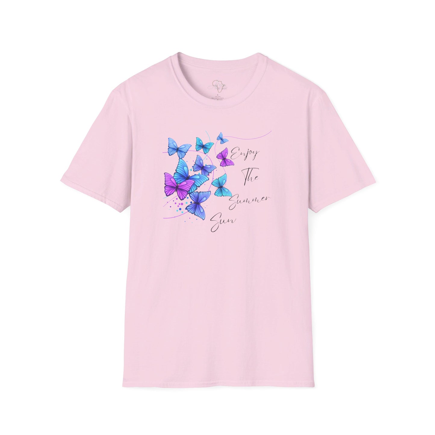 Enjoy The Summer Sun Butterflies - Adult Heavy Cotton Tee