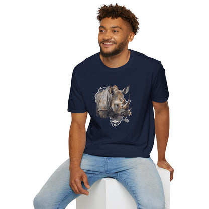 Africa Rhino  - Adult Softstyle T-Shirt