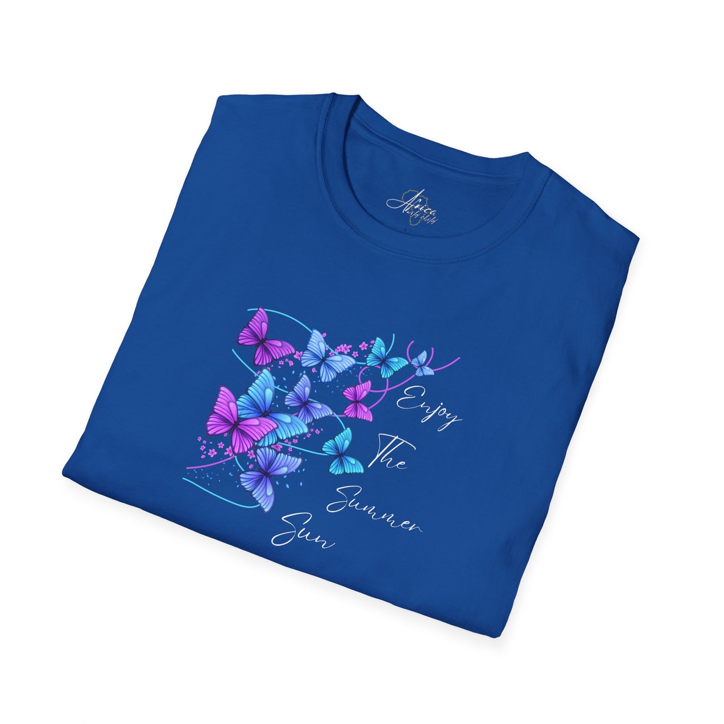 Enjoy The Summer Sun Butterflies - Adult Heavy Cotton Tee