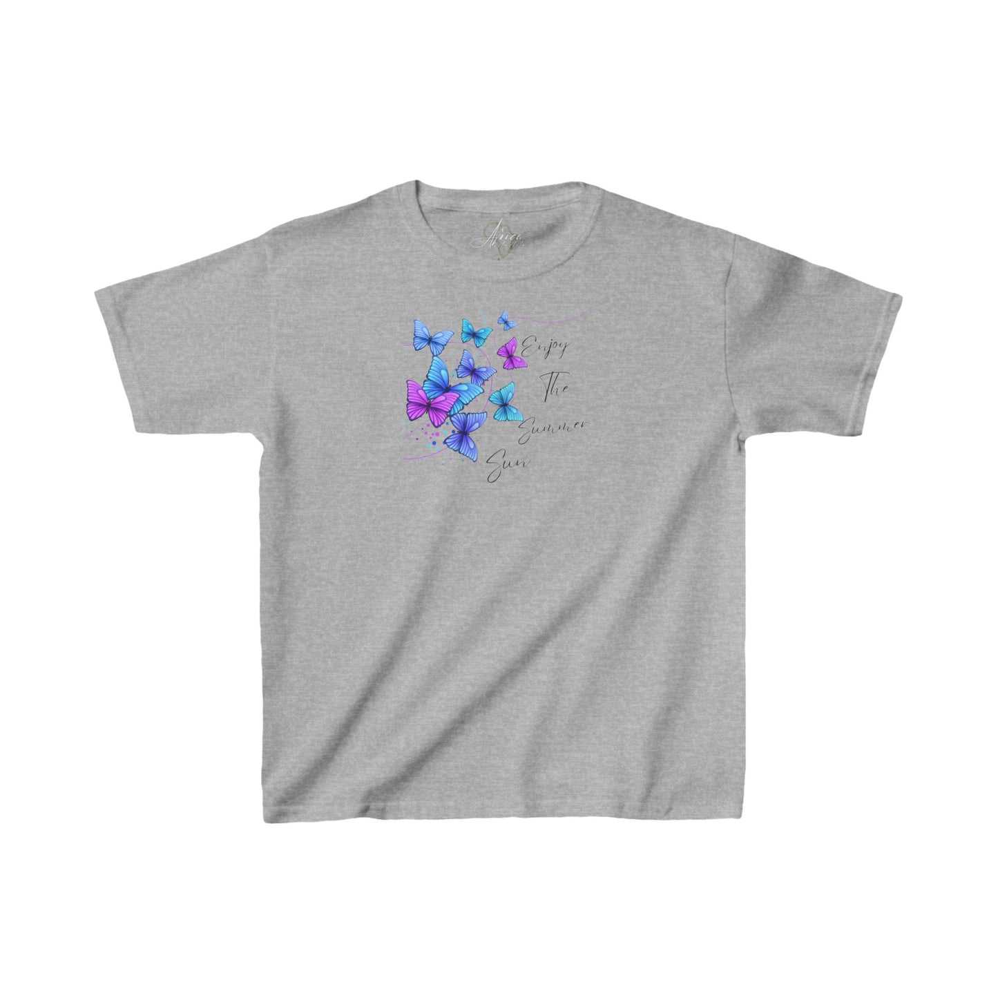 Enjoy The Summer Sun Butterflies - Kids Heavy Cotton Tee