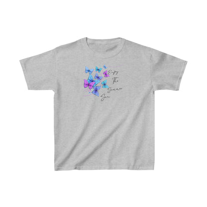 Enjoy The Summer Sun Butterflies - Kids Heavy Cotton Tee