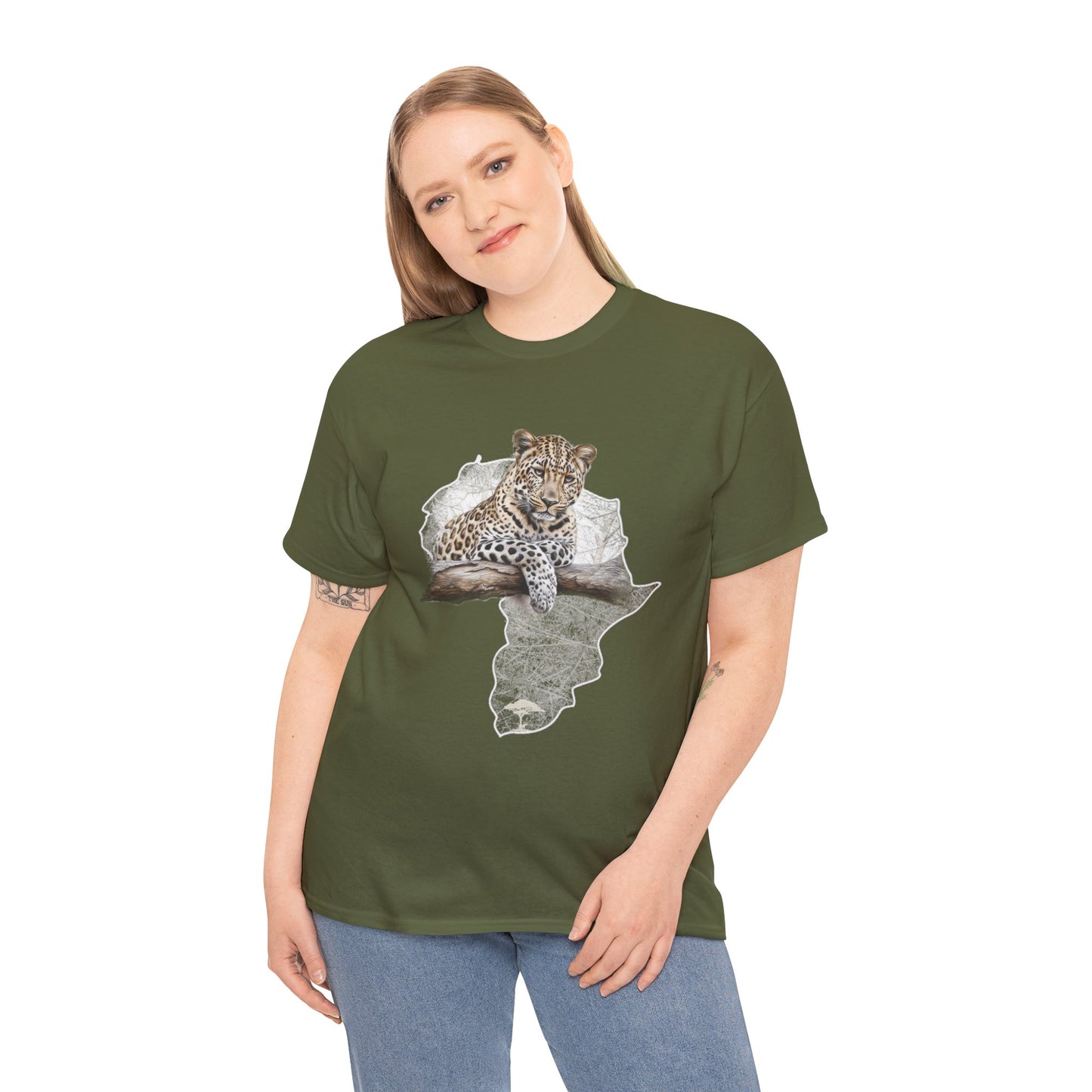 Africa Leopard - Adult Heavy Cotton Tee