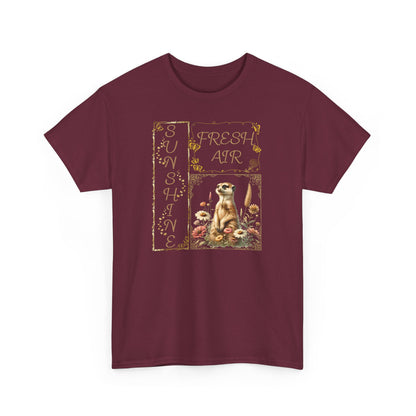 Sunshine & Fresh Air Meerkat - Adult Heavy Cotton Tee