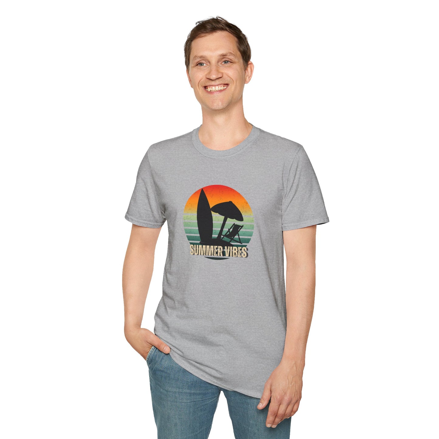 Retro Summer Vibes - Adult Heavy Cotton Tee