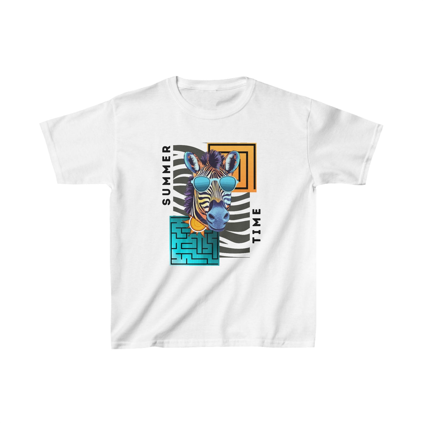 Cool Zebra - Kids Heavy Cotton Tee