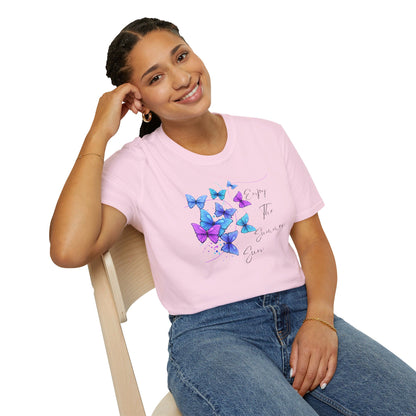 Enjoy The Summer Sun Butterflies - Adult Heavy Cotton Tee