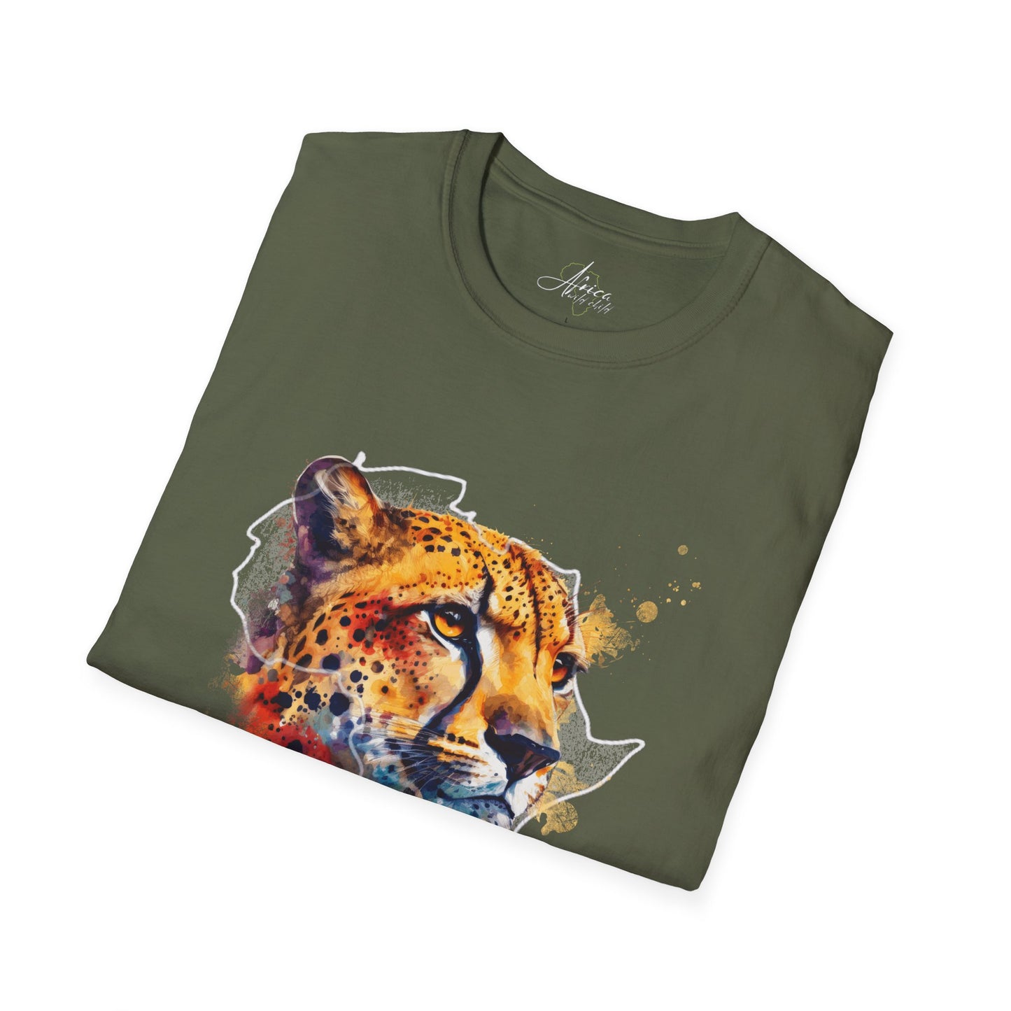 Africa Rainbow Cheetah - Adult Softstyle T-Shirt