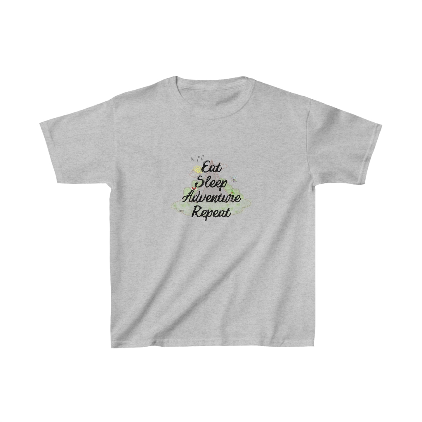 Eat Sleep Adventure Repeat - Kids Heavy Cotton Tee