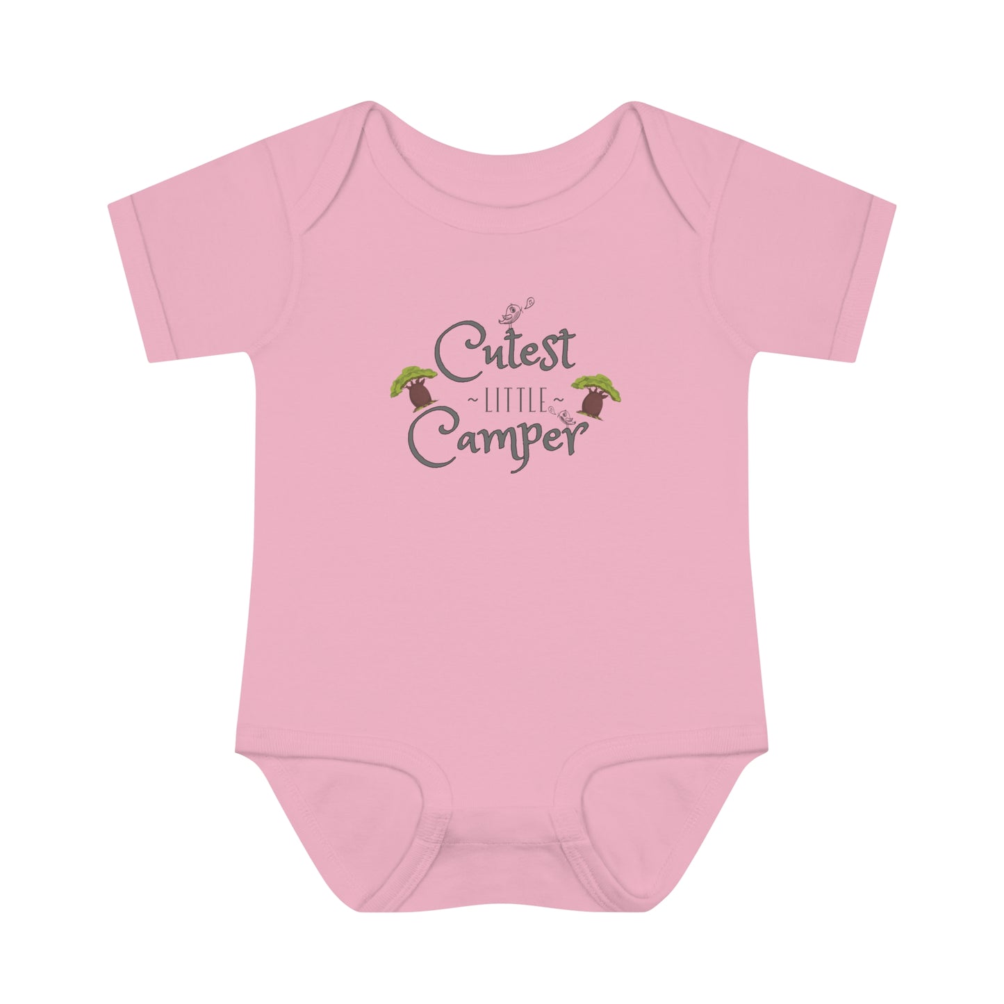 Cutest Little Camper Bird & Baobabs - Infant Baby Rib Bodysuit