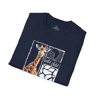 Giraffe Wild Child - Adult Heavy Cotton Tee