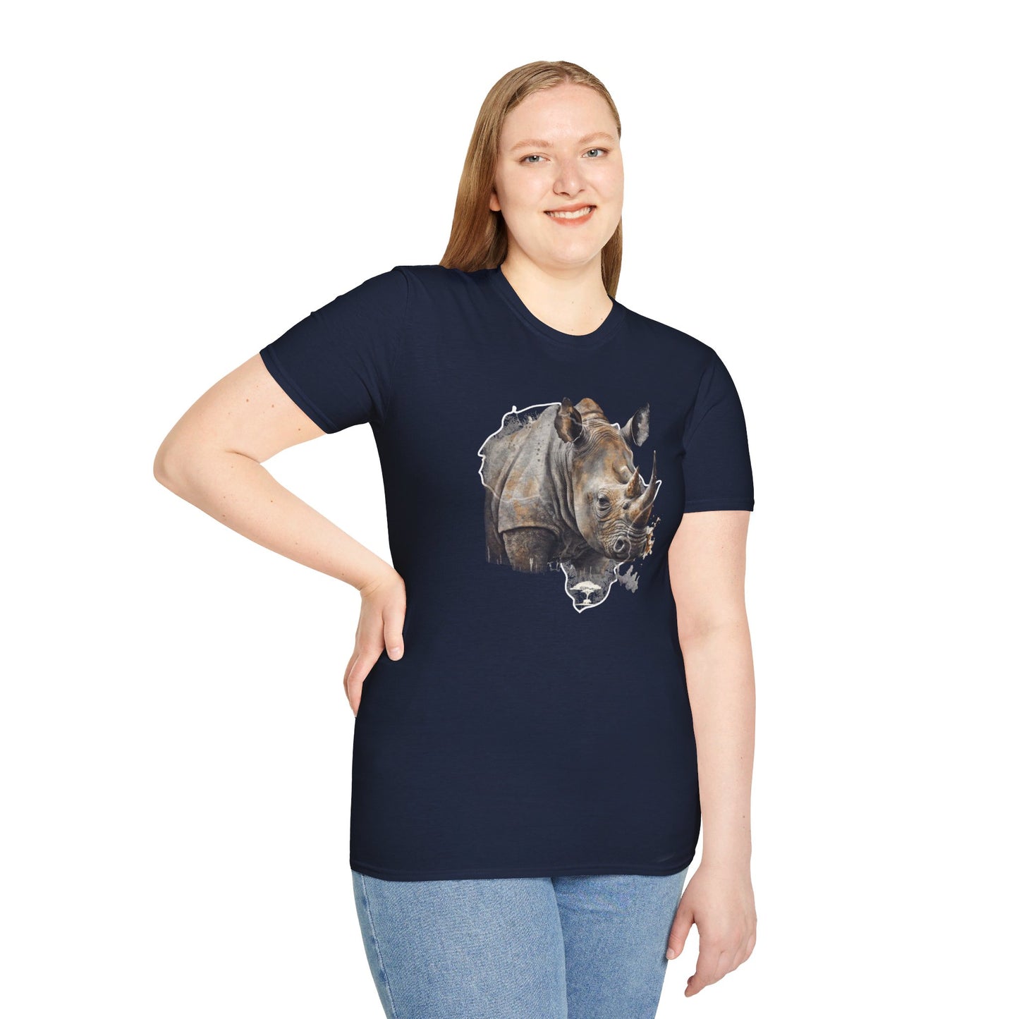 Africa Rhino  - Adult Heavy Cotton Tee