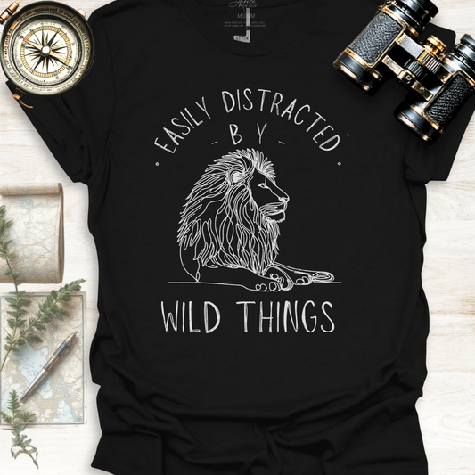 Easily Distracted String-Lion - Adult T-Shirt