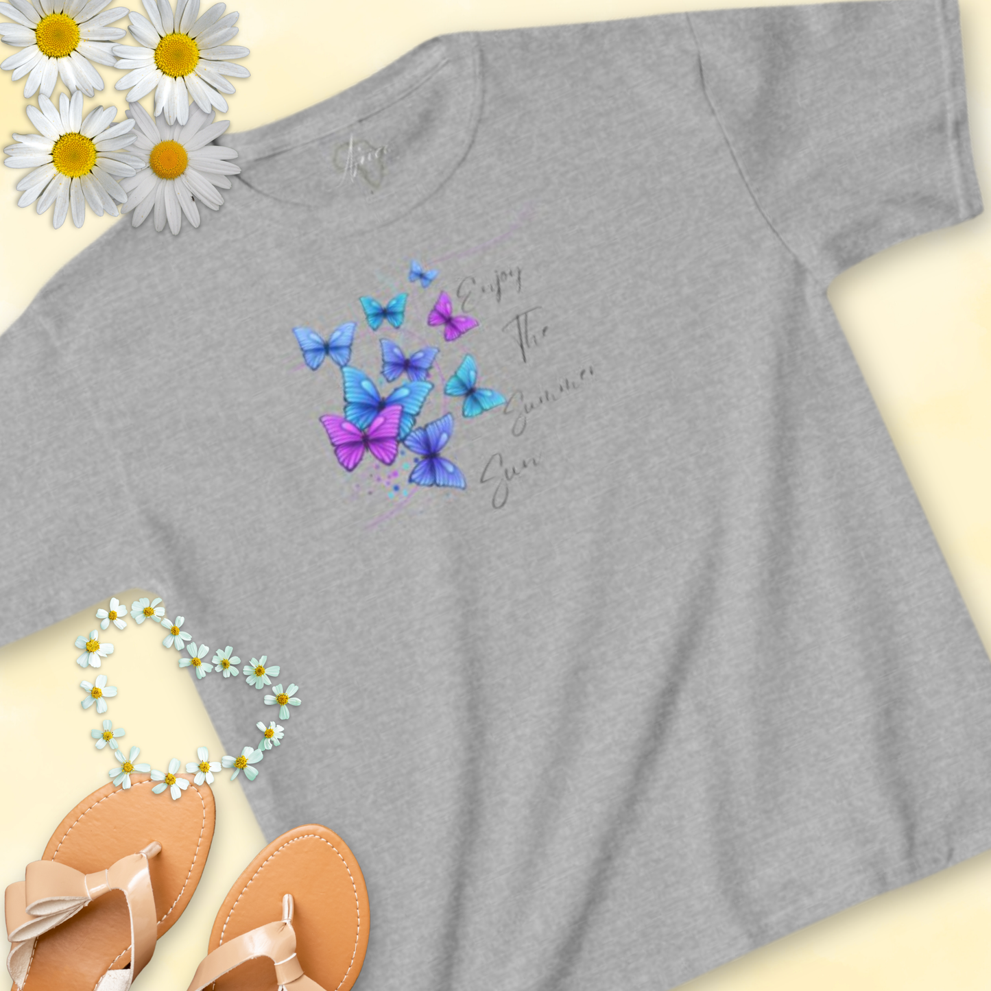 Mommy & Me Bundle - Enjoy The Summer Sun Matching Tees in Grey