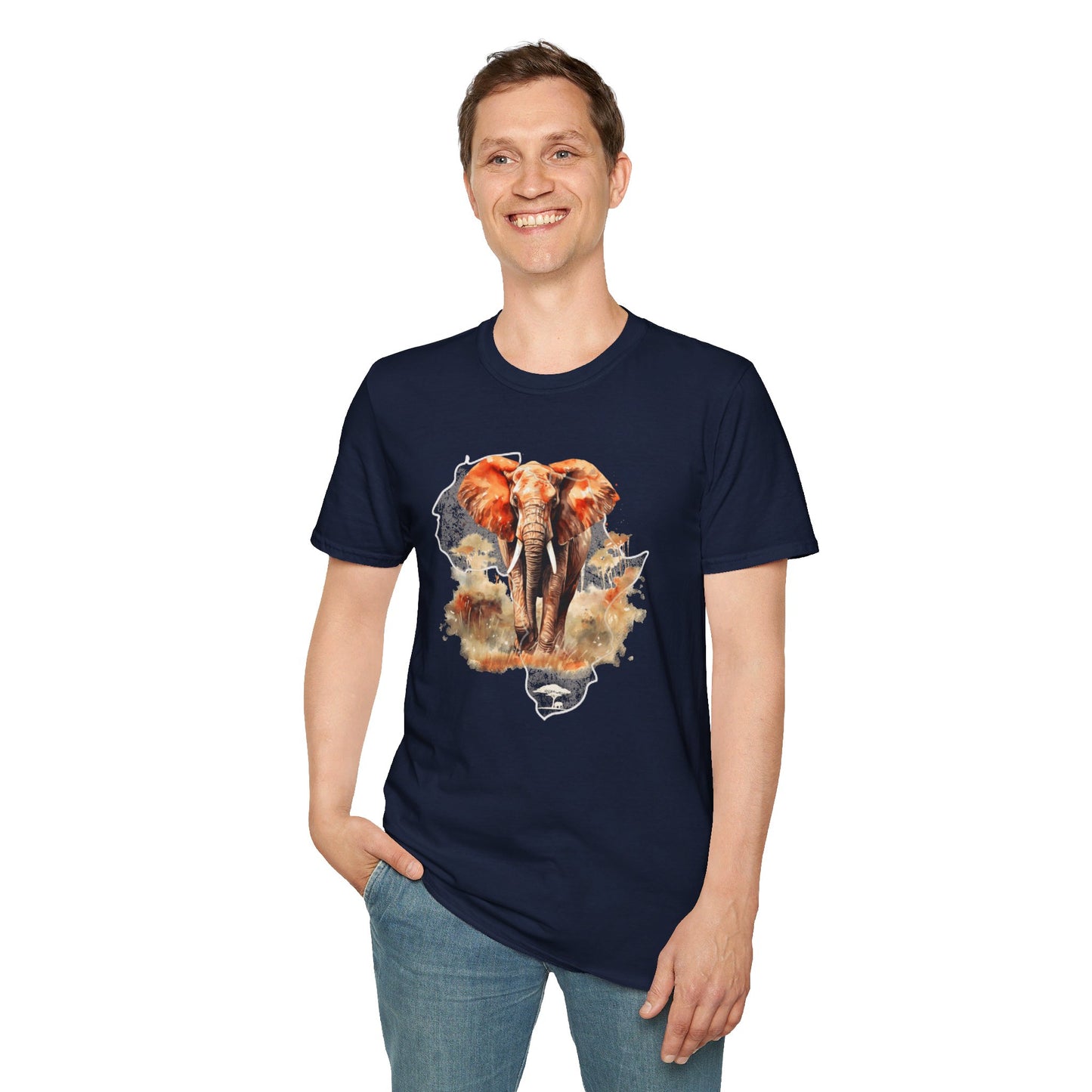 African Elephant - Adult Heavy Cotton T-shirt